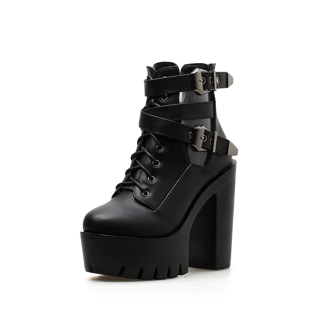 Elevate Chunky Heeled Ankle Boots