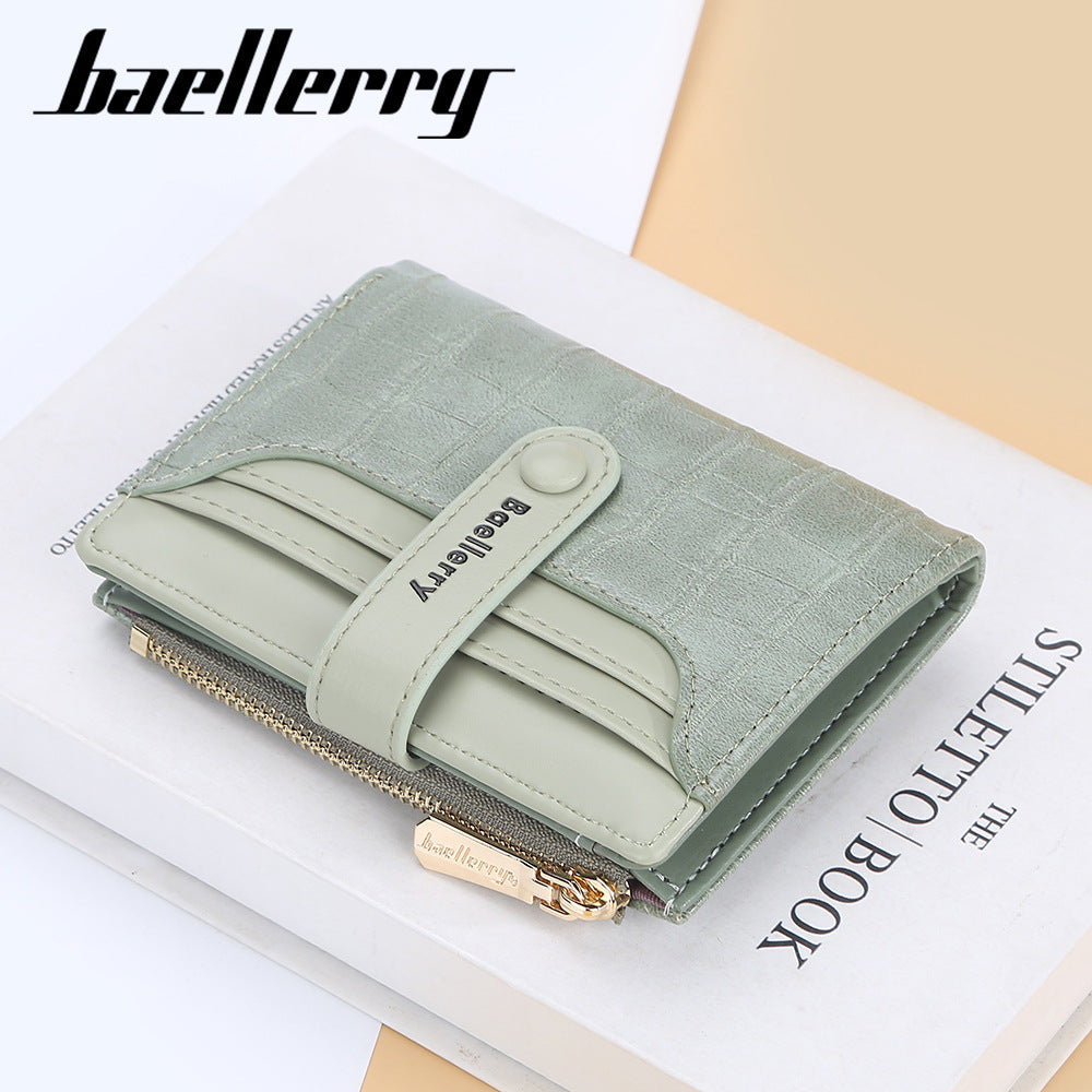 Top Quality Women's Short Wallet with Zipper Closure