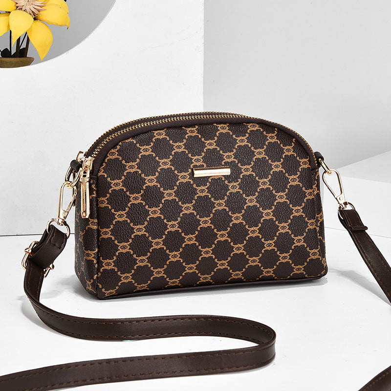 2022 New Women's Litchi Pattern Large Capacity Shoulder Bag