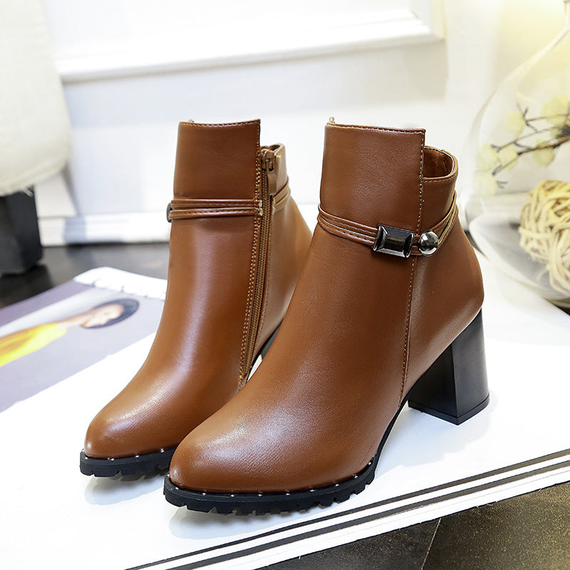 Autumn Elegance British Heel Boots
