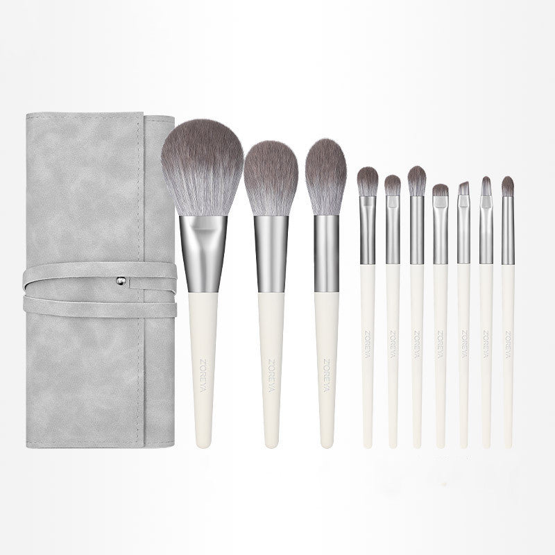 ZOREYA Elite 10-Bristle Makeup Brush Ensemble
