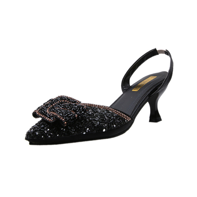 Elegant Rhinestone Stiletto Sandals