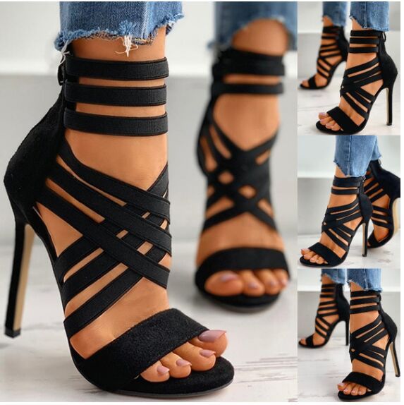 Elegant Strappy High-Heel Sandals
