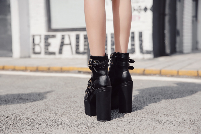 Elegant Studded High Heel Boots
