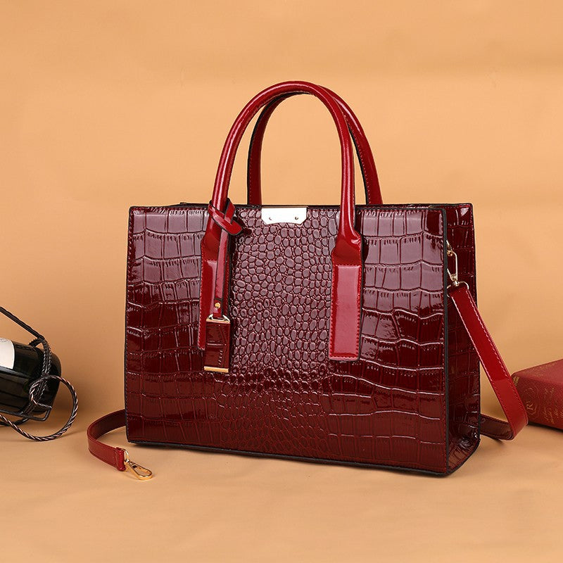 2024 New Women's Large Capacity Crocodile Tote Bag