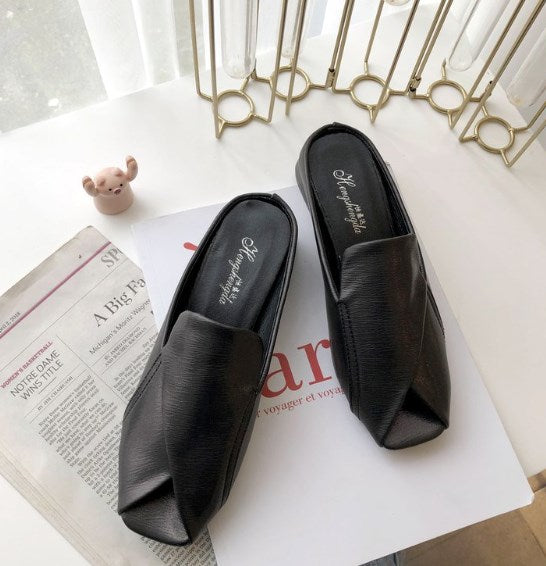 Women's Mid-Heeled Fish Mouth Sandals and Slippers