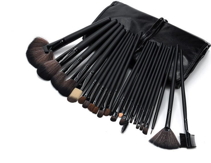 Elegant 32-Piece Synthetic Makeup Brush Ensemble