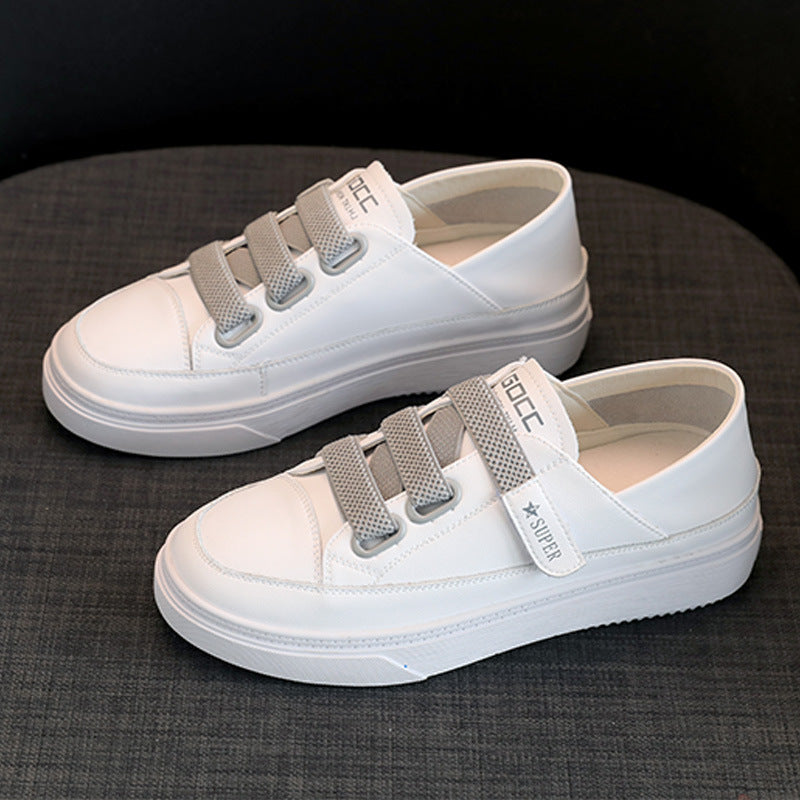 2024 New Women's Genuine Leather White Sneakers