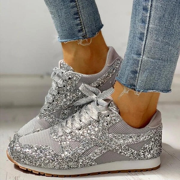 Elegant Plus-Size Couple Wedge Sneakers