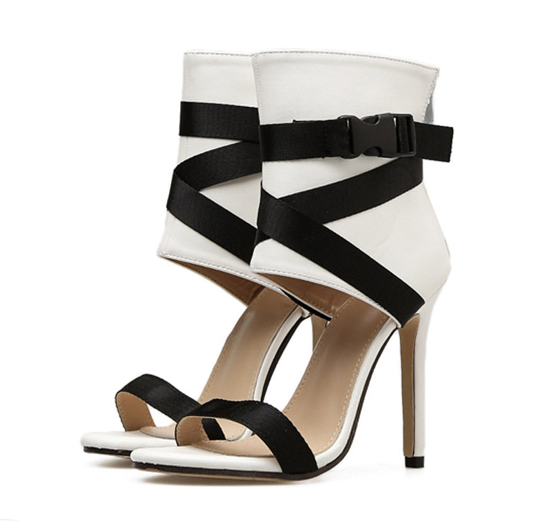 Elegant Cross-Strap Slingback Heels