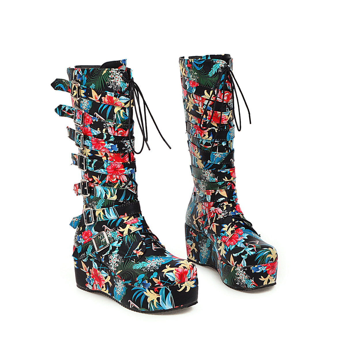 Elegant Mid-Calf Wedge Boots
