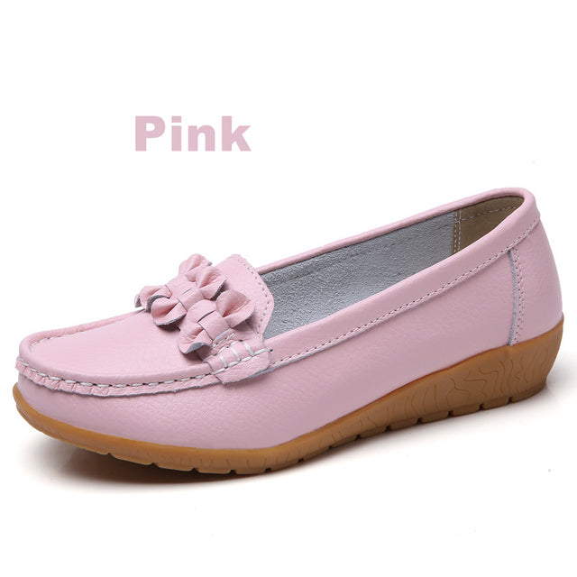 Elegant Leather Slip-Ons for Women