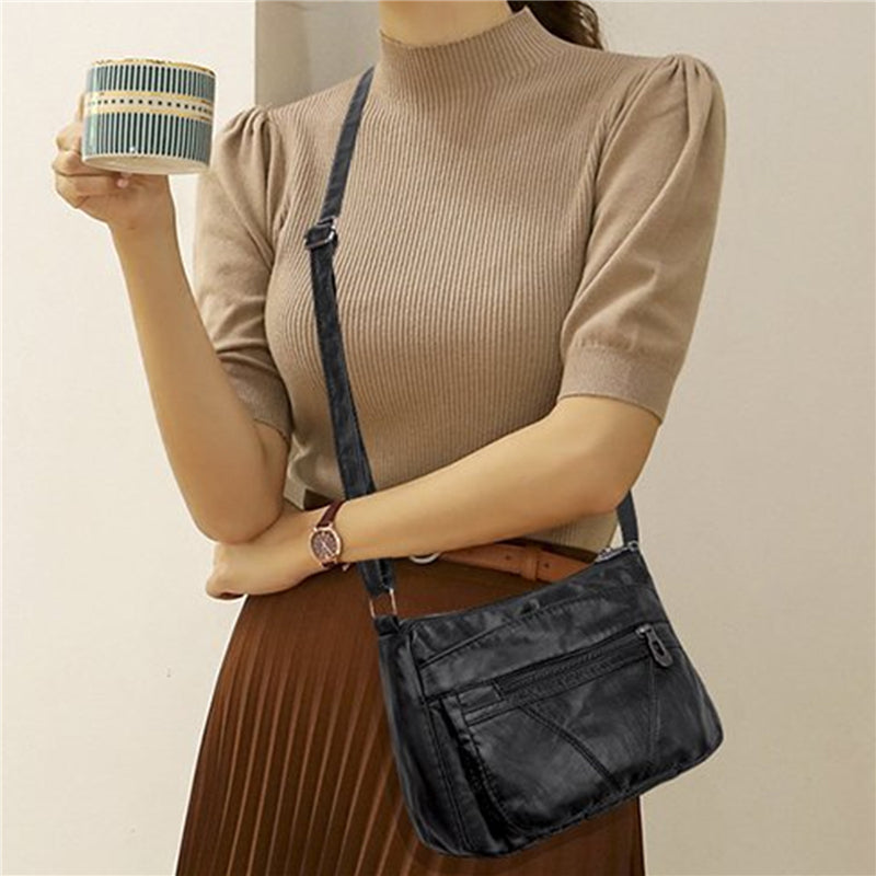 Luxury Designer Soft PU Leather Shoulder Bag for Women