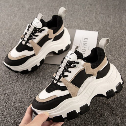 Elegant Mesh Platform Lace-Ups