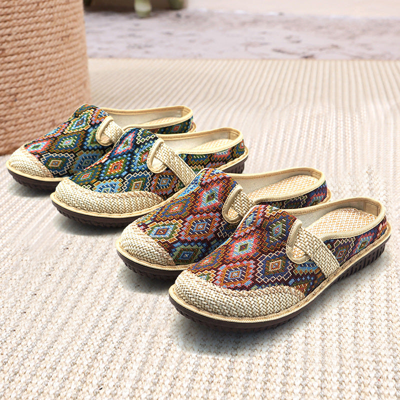 Beijing Embroidered Comfort Slides
