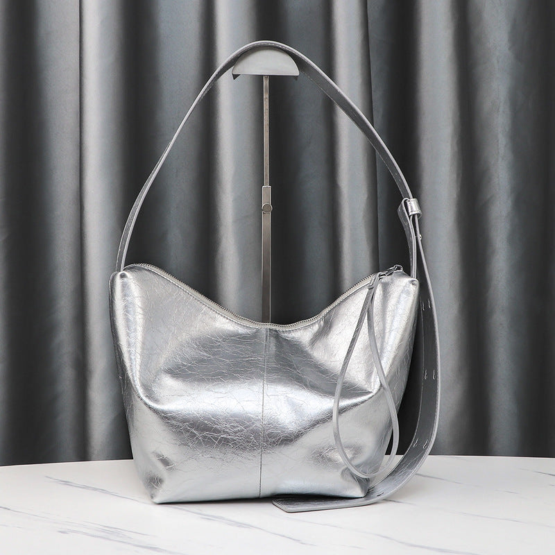 New Cross-Border Women's Waxed Leather Tote Bag