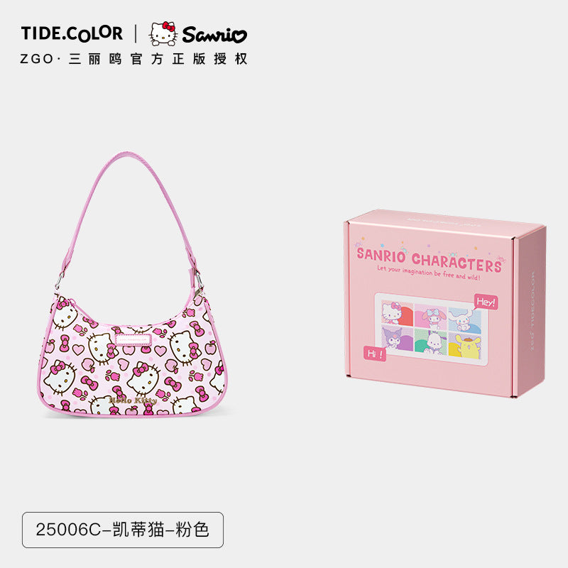 ZGO Kuromi Nylon Shoulder Bag for Girls and Students