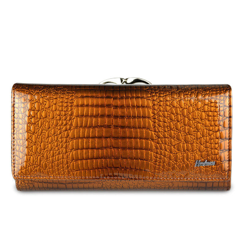 Fashionable Women's Genuine Leather Clutch Wallet