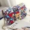 Trendy Printed Mini Crossbody Bag with Chain Strap