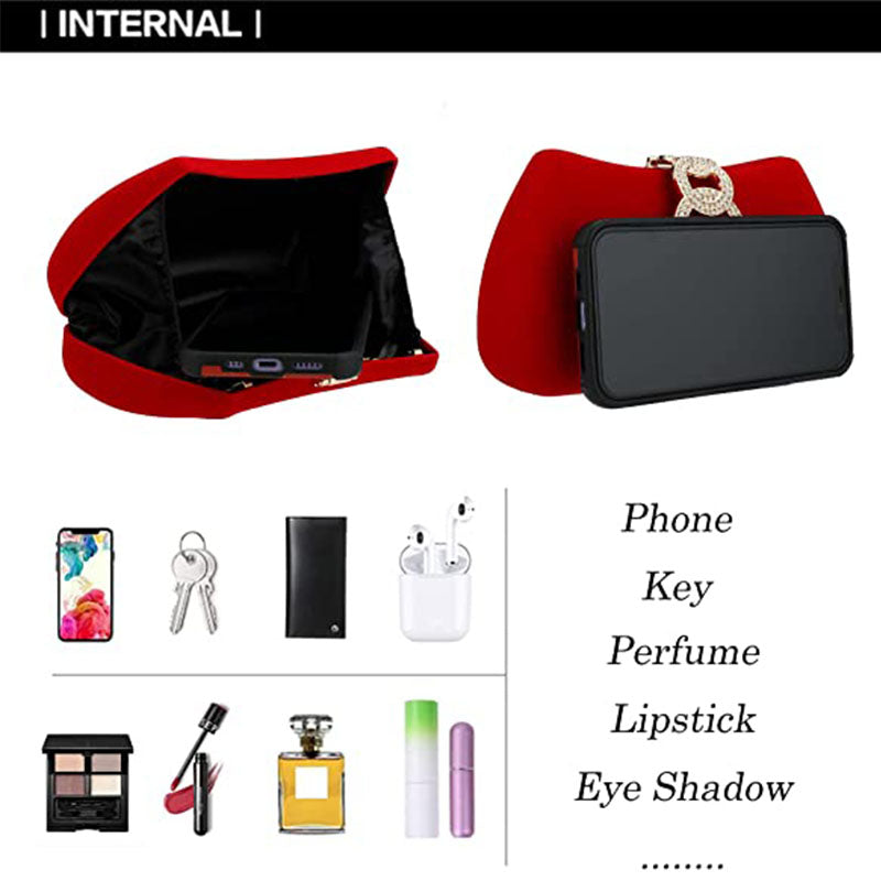 Crimson Diamond Evening Clutch