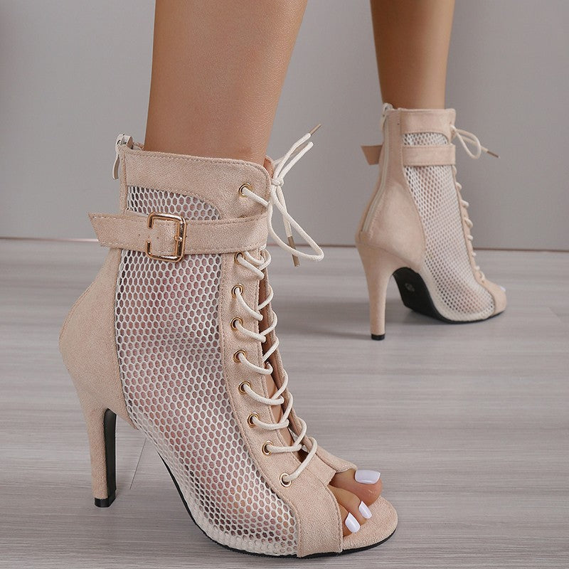 Autumn Splendor Peep-Toe Dance Boots