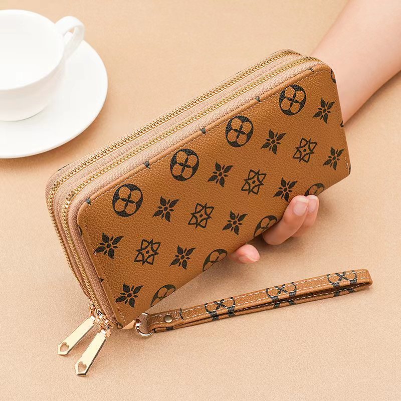 Fashionable Women's Long Wallet with Double Zipper (2023)