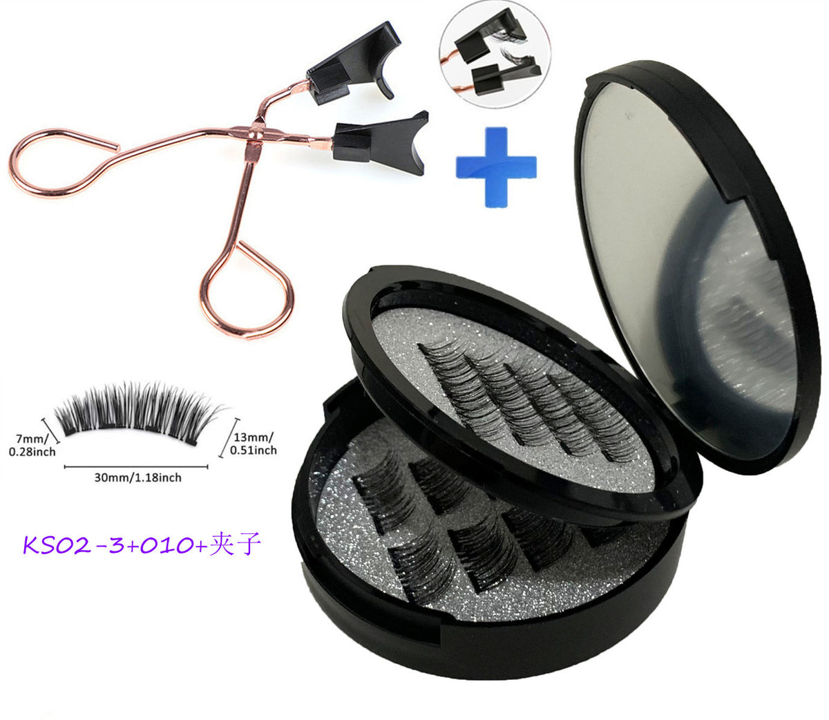 24P-3 Magnetic Lashes with Mirror - No Glue Needed