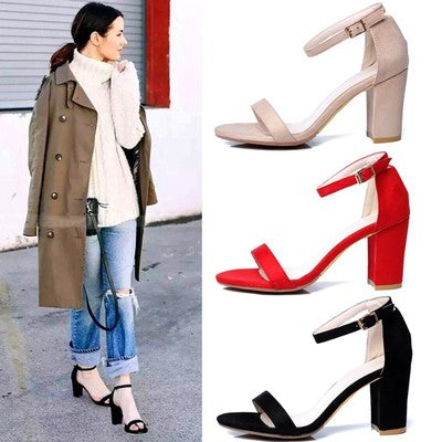 Elegant Suede Heeled Slides