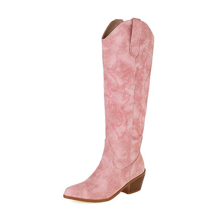 Elegant Western Heeled Boots