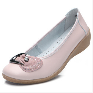 Elegant Leather Nurse Wedges