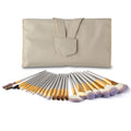 Elegant 24-Piece Champagne Cosmetic Brush Set