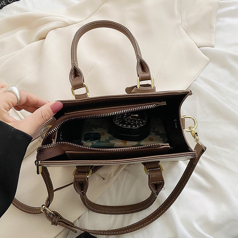 Chic Color Block Shoulder Tote