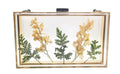 Floral Acrylic Clutch with Chain