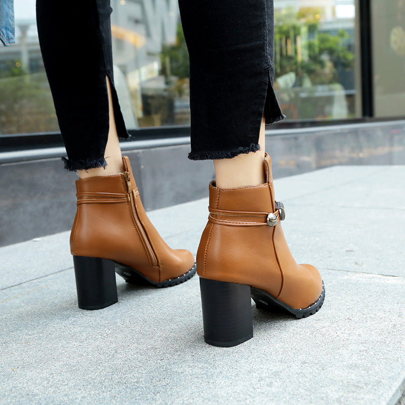 Autumn Elegance British Heel Boots
