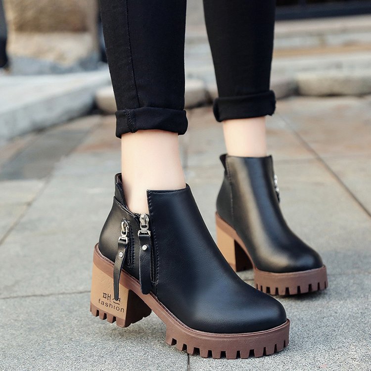 Autumn Elegance Heeled Ankle Boots