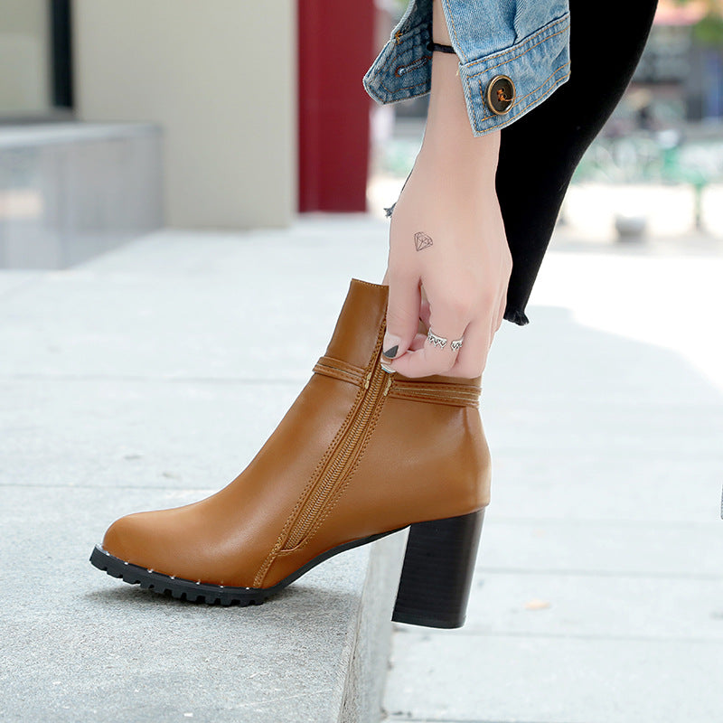 Autumn Elegance British Heel Boots