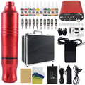 10-Color Motor Tattoo Pen Kit with Full Equipment