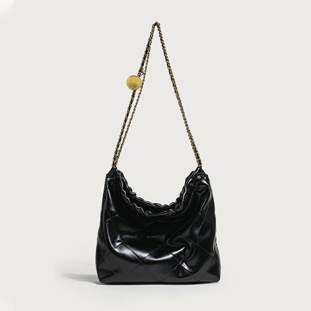 Elegant Black Leather Tote