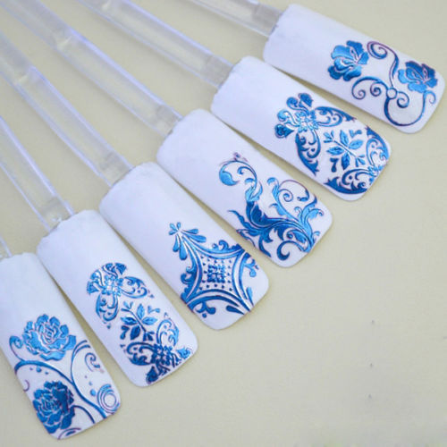 Elegant Metallic 3D Nail Stickers