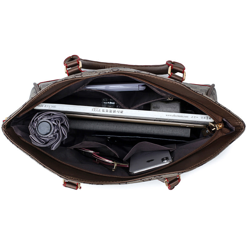 Women's Handbag Ladies Fashion Should Bags Large Capacity PU leather Messenger Bag A Whole Set