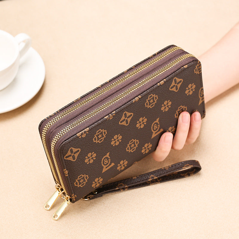 Fashionable Women's Long Wallet with Double Zipper (2023)