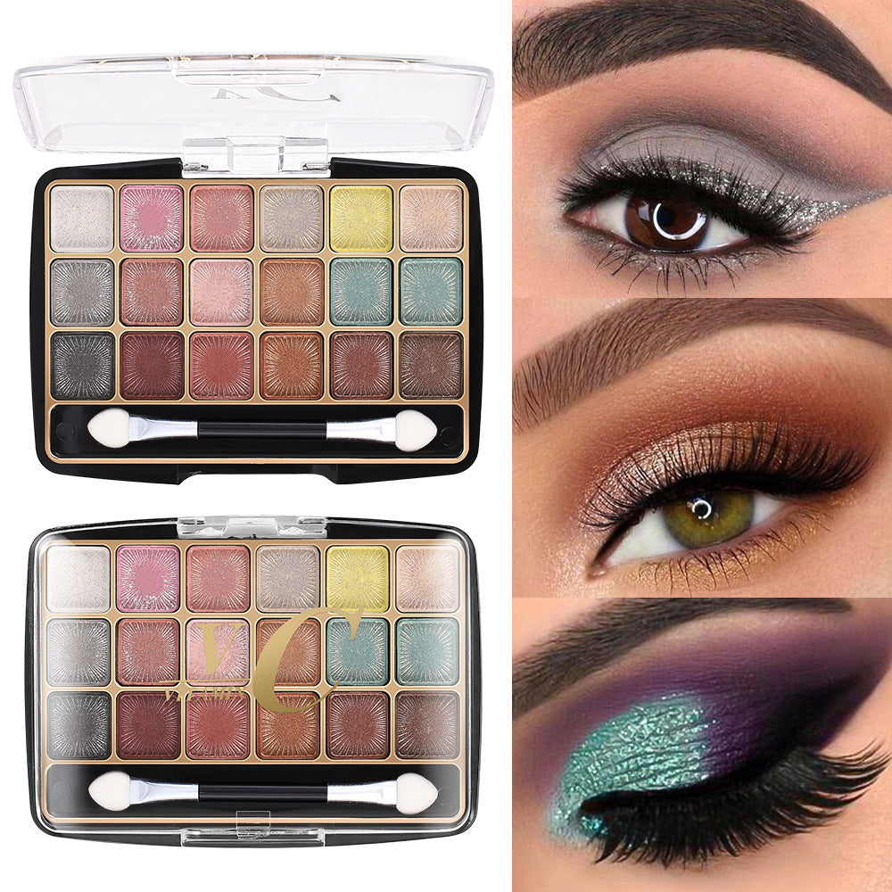 Luxe 18-Color Matte & Pearl Eyeshadow Suite