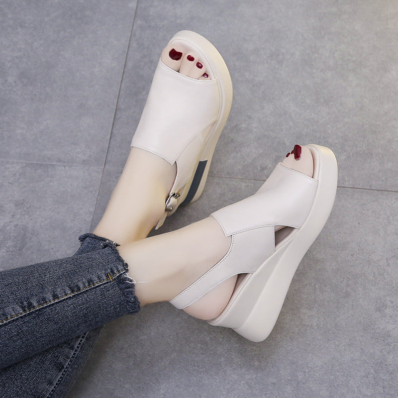 Elegant Summer Peep-Toe Wedges