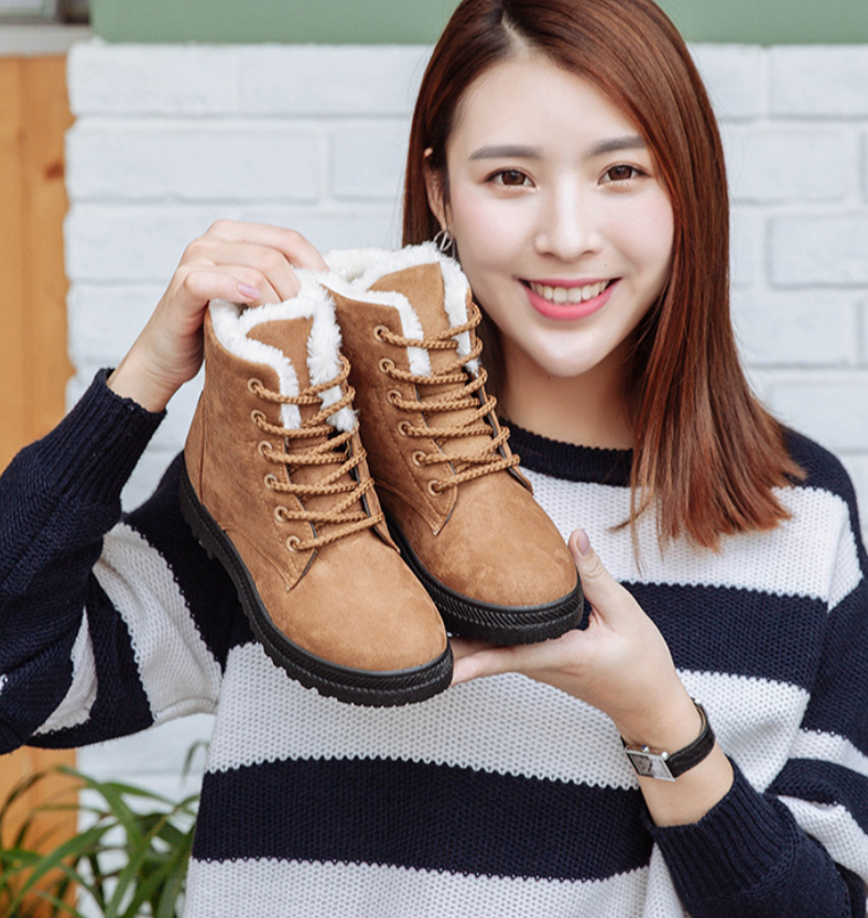 Chic Winter Cotton Boots for Women