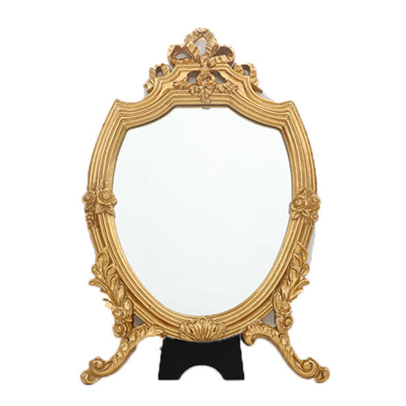 Elegant European Resin Makeup Mirror