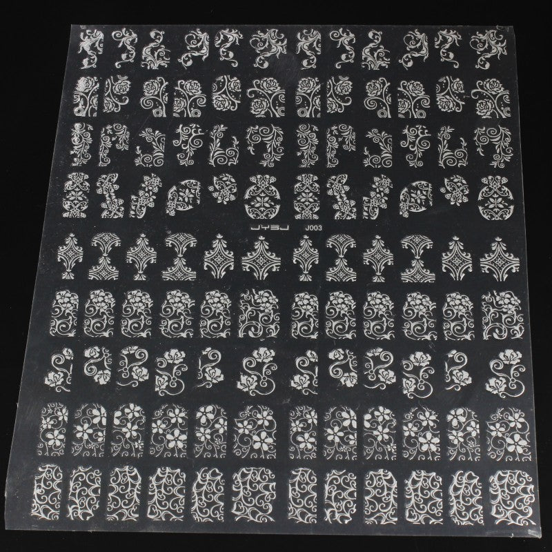 Elegant Metallic 3D Nail Stickers