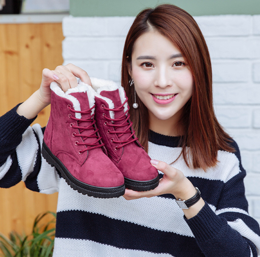 Chic Winter Cotton Boots for Women
