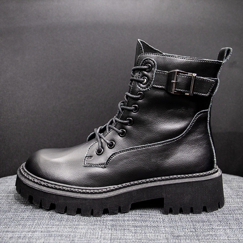 Women's Mid-Tube Wool Thick Heel Cashmere Boots
