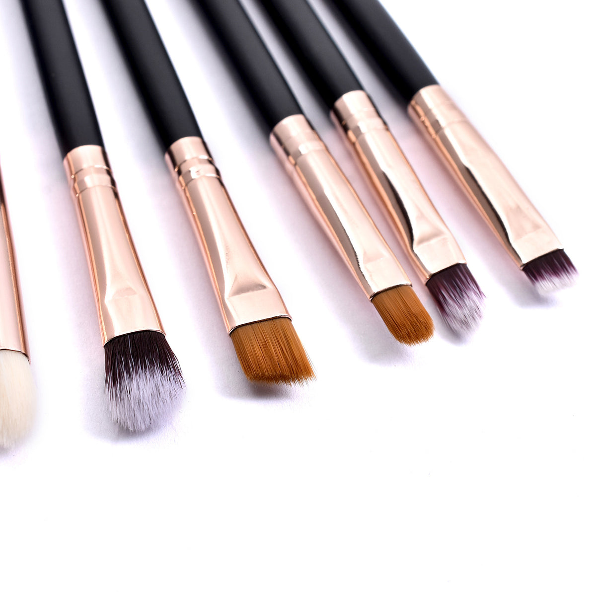 Elegant Black Rose Gold 12-Piece Brush Set