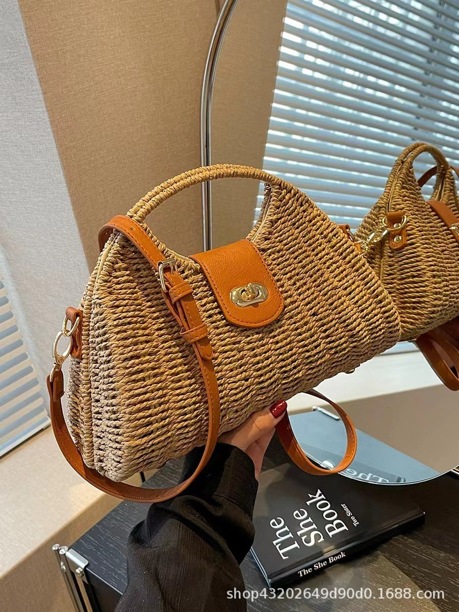 Trendy Woven Straw Bag for Women - Beach & Vacation